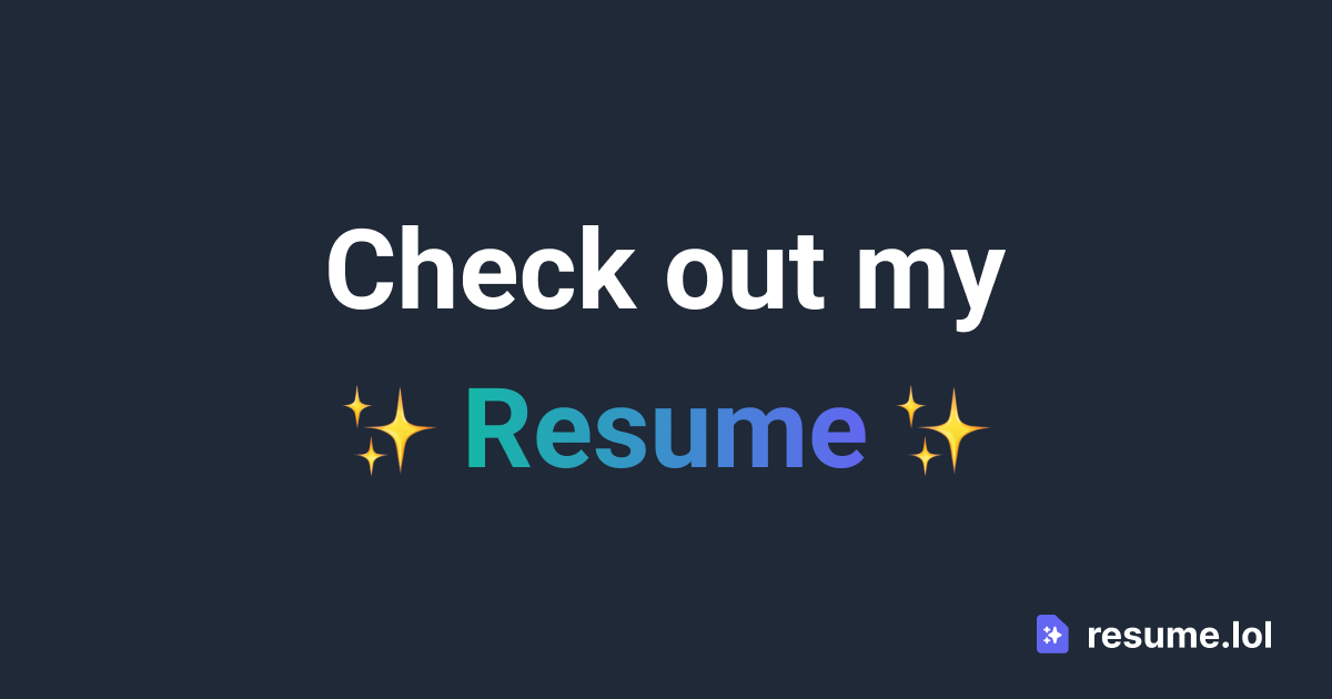 Check Out My Resume Resumelol 5880